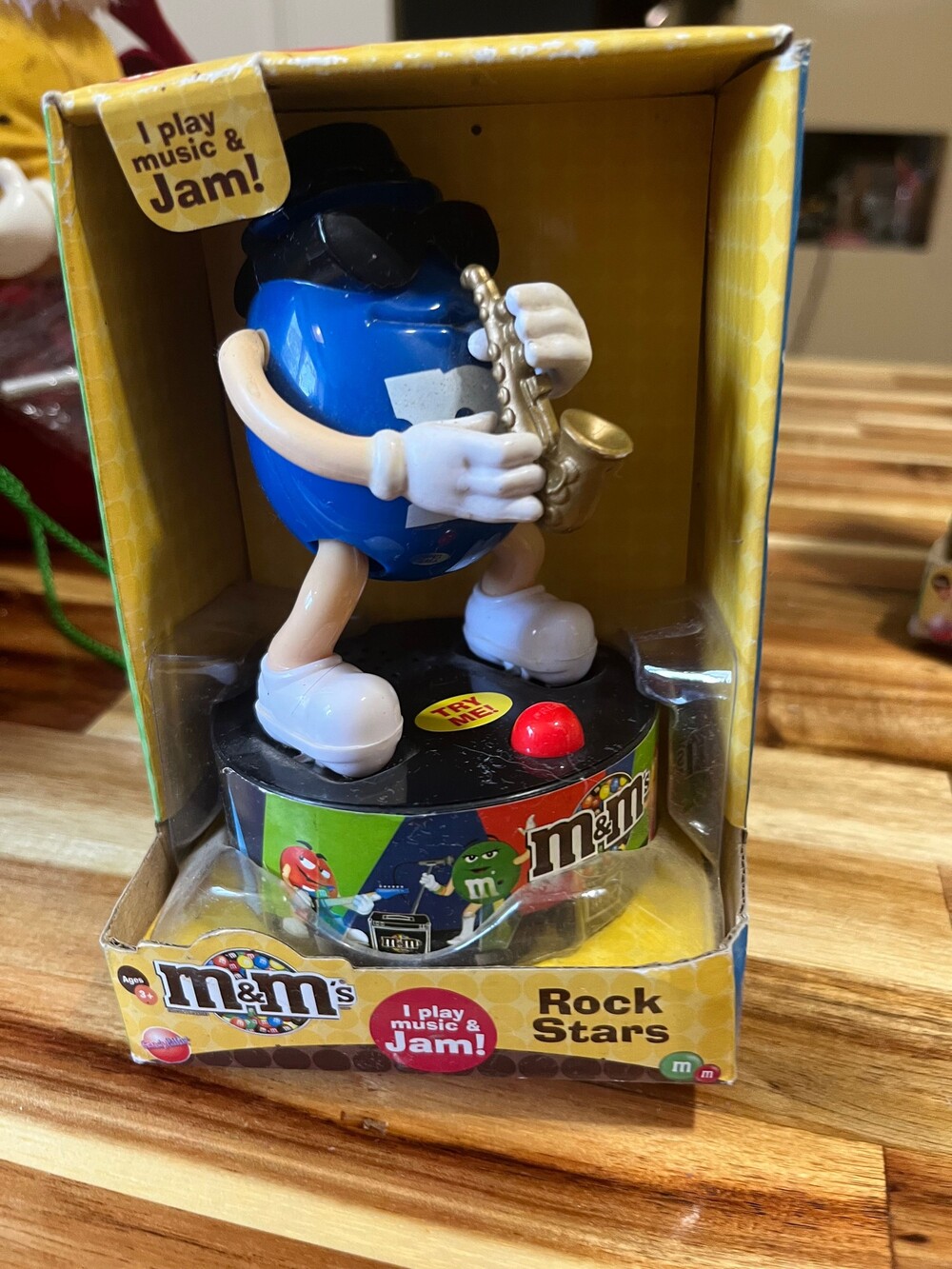 M&M's Rock Stars Blue Figurine Plastic Musical Toy